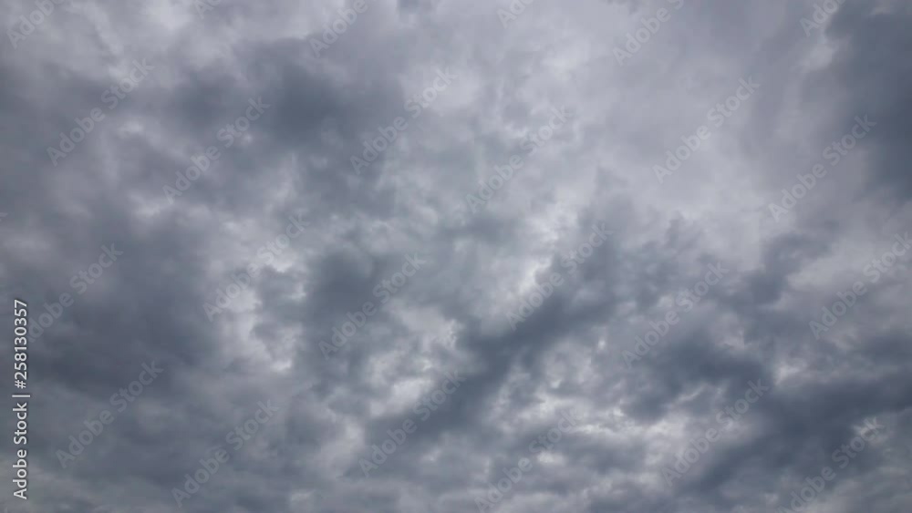 Time lapse video of changing stormy dark cloudscape in 4K