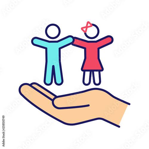 Children’s rights color icon