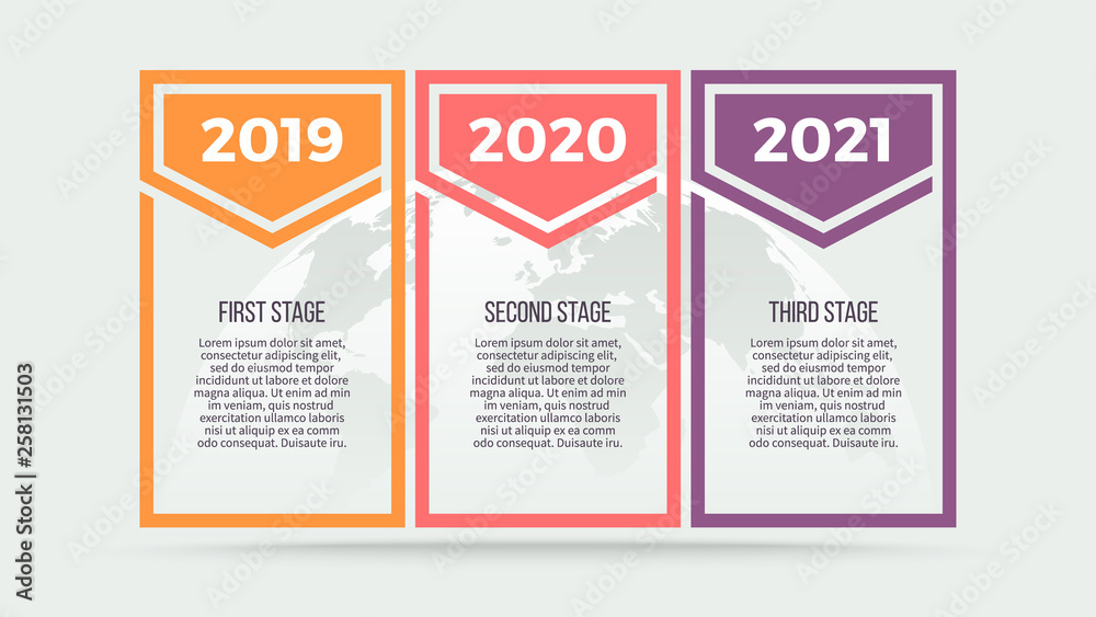 Business infographics with 3 steps, options. Vector template. Business infographics with 3 steps, options. Vector template.