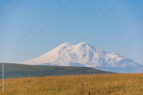 View of the snow Elbrus in summer © dmitriydanilov62