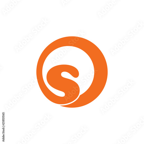 letters os curves loop logo vector
