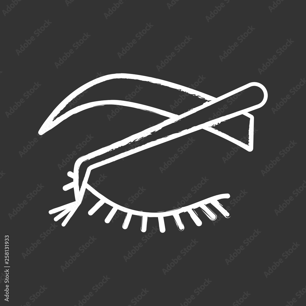 Cluster lash extension chalk icon Cluster lash extension chalk icon