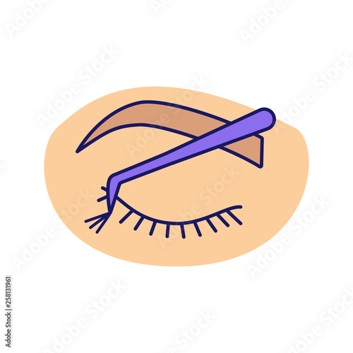 Cluster lash extension color icon
