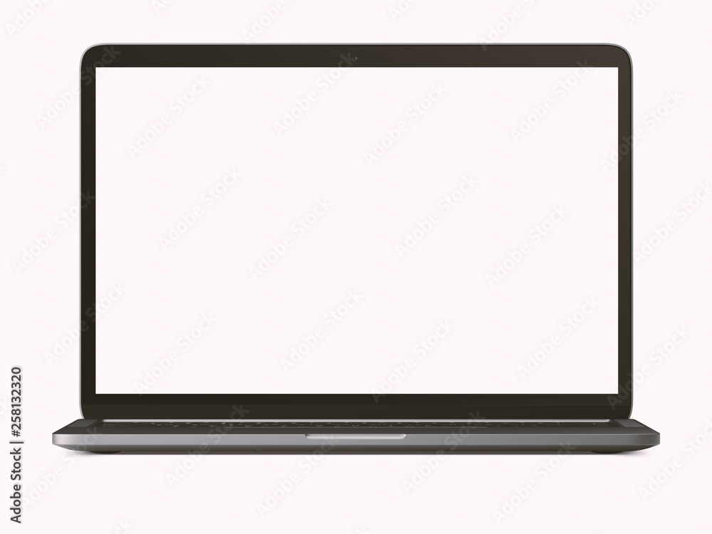 Laptop front view Laptop front view