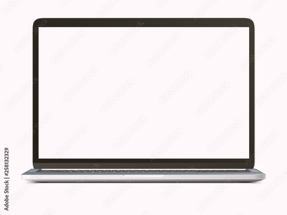 Laptop front view Laptop front view