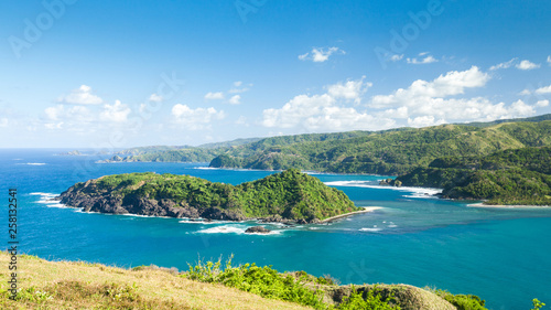 Beautiful view of the island from view point in Philippines photo