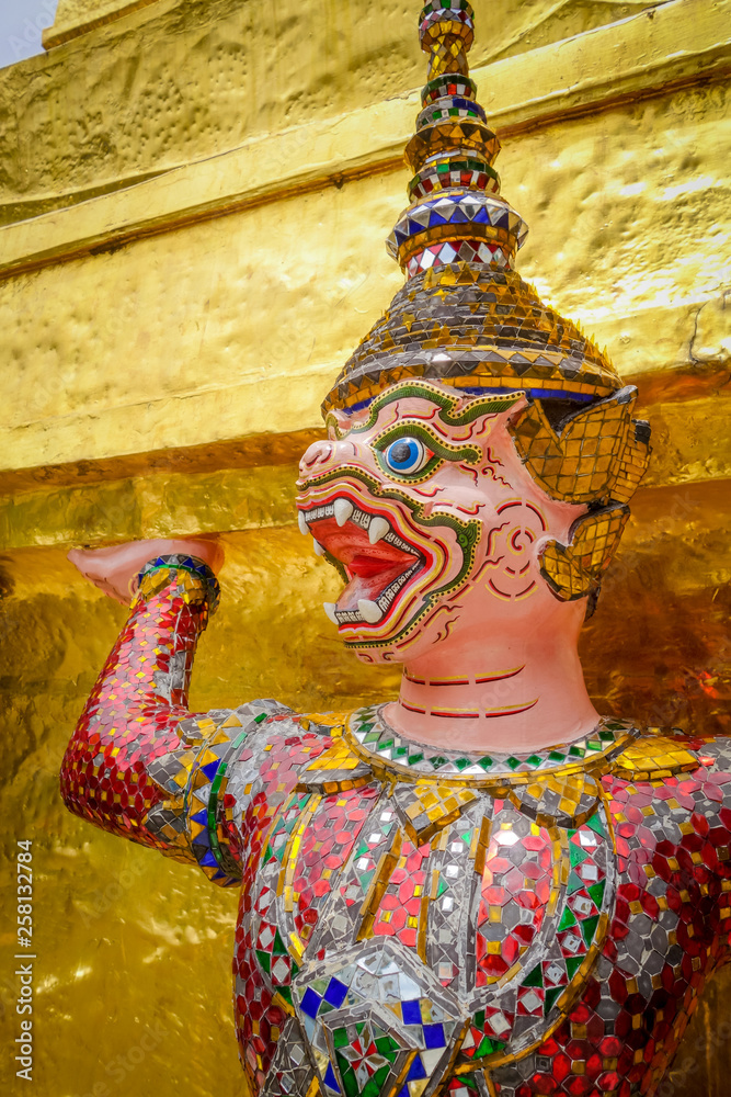Yaksha statue, Grand Palace, Bangkok, Thailand