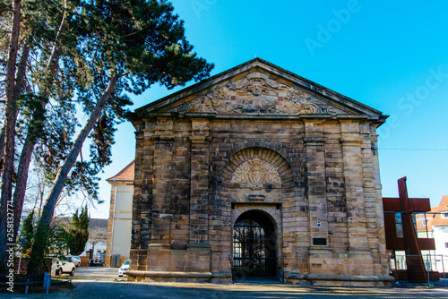 Obraz na płótnie Landau, Germany - 28th of march 2019: German Gate of the fortness in Landau/ Pal