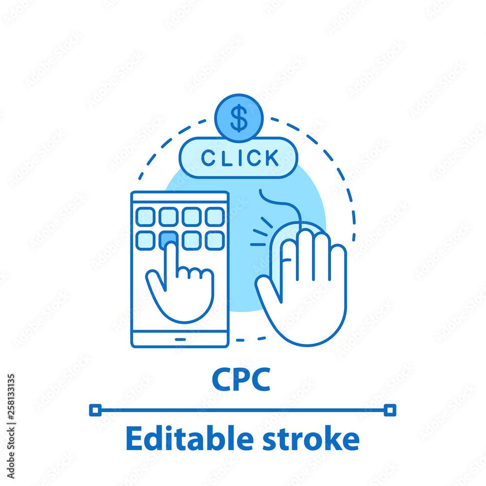 CPC concept icon CPC concept icon