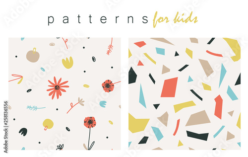 Soft colored lovely patterns for childrens.