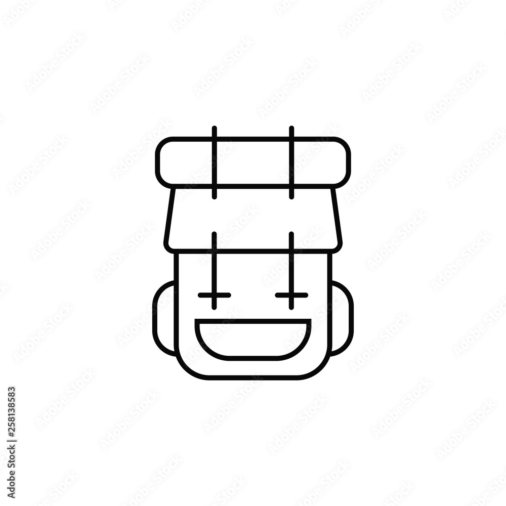 Backpack icon vector sign and symbol Backpack icon vector sign and symbol