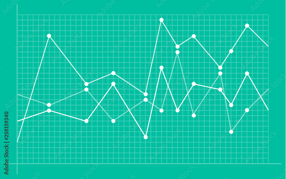 Fototapeta premium Abstract financial chart with uptrend line graph