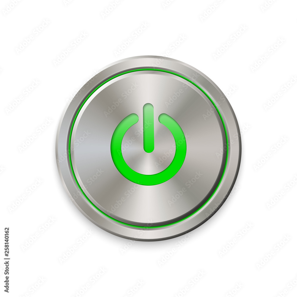 metal power button metal power button