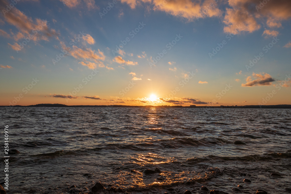 Seascape of Baltic Sea on Ruegen, Germany