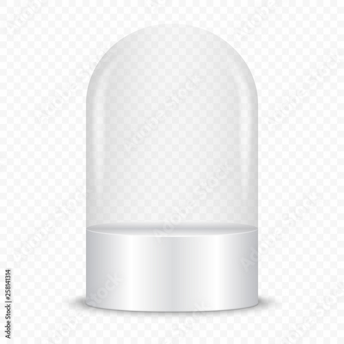Glass transparent showcase