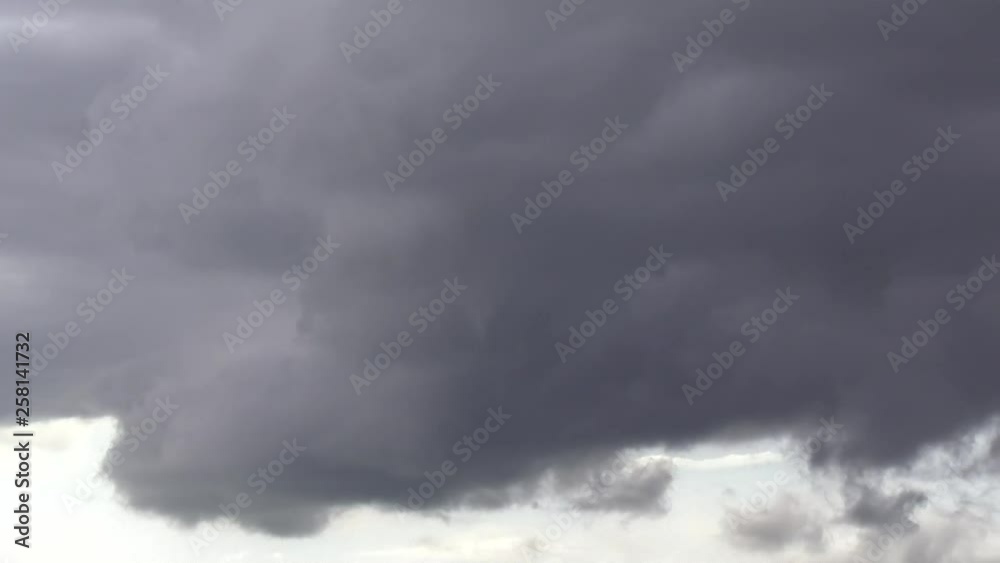 Timelapse of rain cloud. Weather change.
