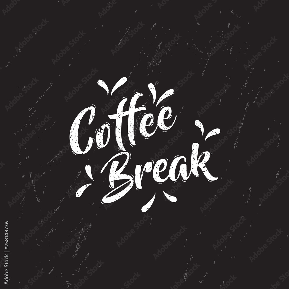 The phrase coffee break on the chalk board background - Vector The phrase coffee break on the chalk board background - Vector