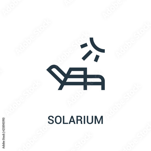 solarium icon vector from gym collection. Thin line solarium outline icon vector illustration.
