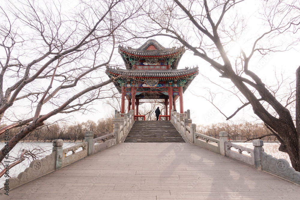 BEIJING, CHINA - DECEMBER 22, 2018: Summer Palace in Beijing BEIJING, CHINA - DECEMBER 22, 2018: Summer Palace in Beijing