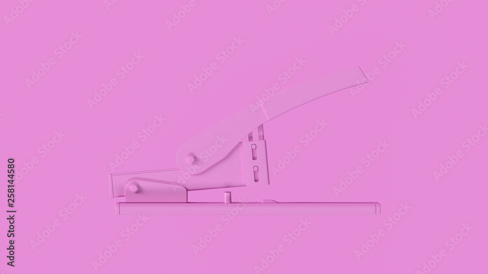 Fototapeta premium Pink Office Stapler 3d illustration 3d render