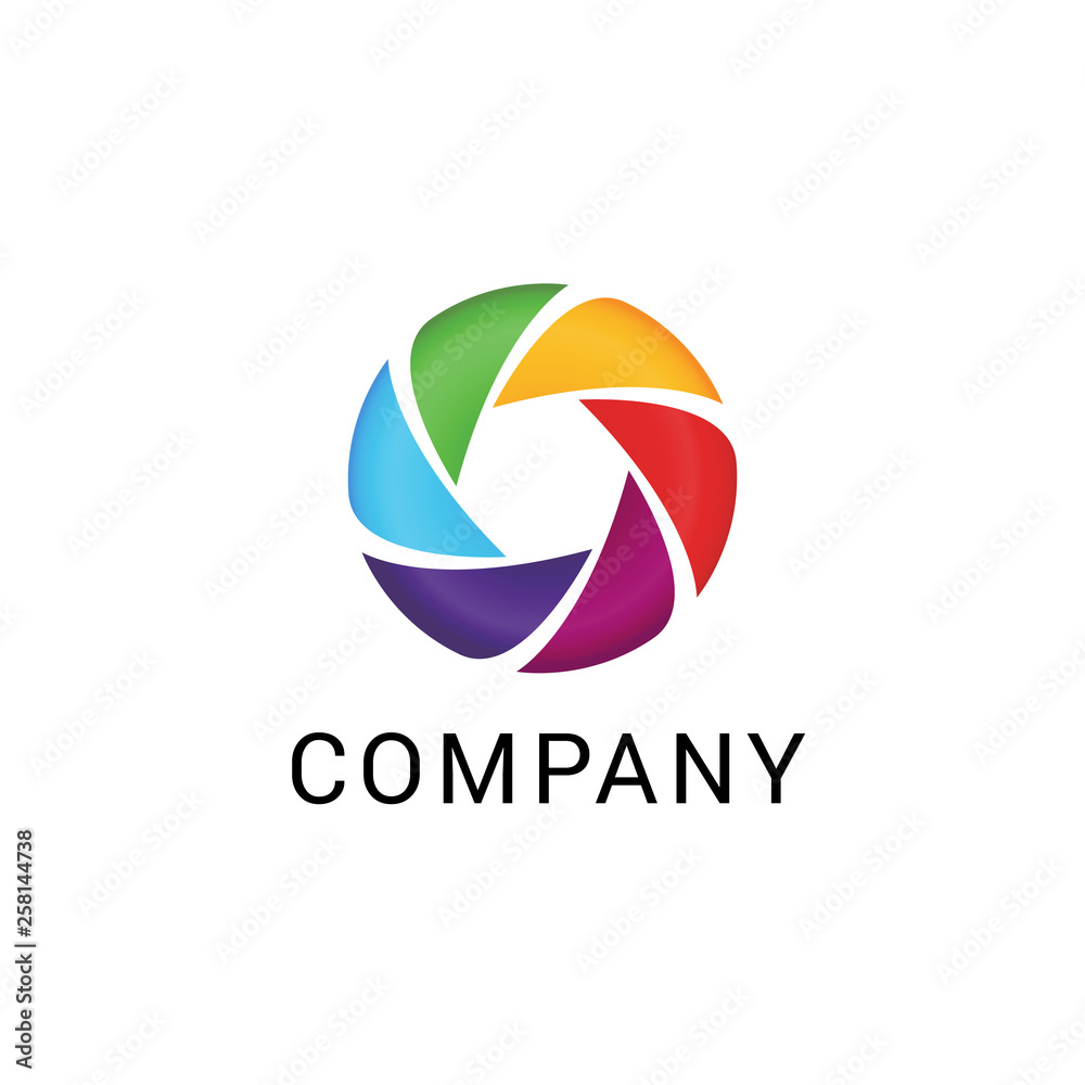 Vector illustration of abstract business logo Photographer. - Vector Vector illustration of abstract business logo Photographer. - Vector