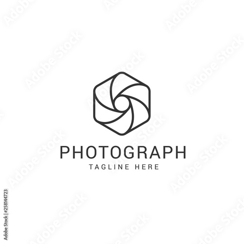 Shutter Photography Logo Design Template Vector Icon - Vector