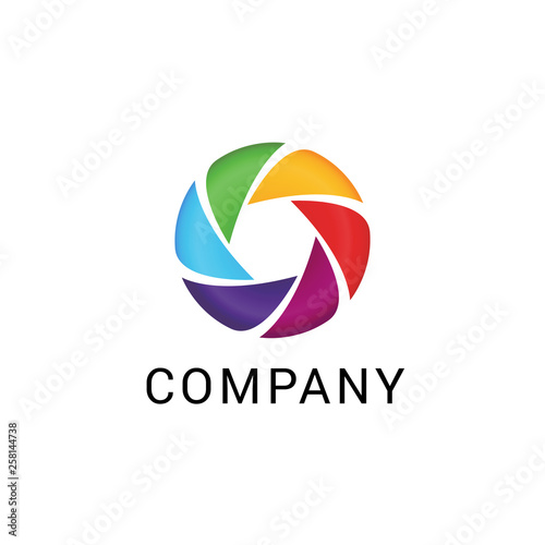 Vector illustration of abstract business logo Photographer. - Vector