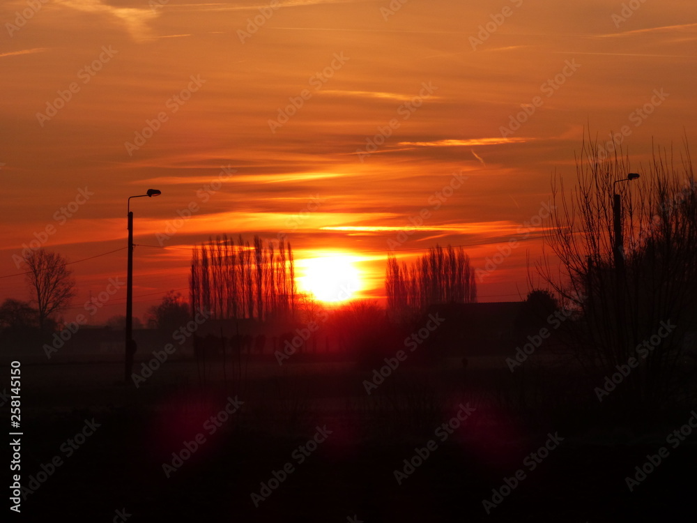 lever de soleil et couleur du ciel