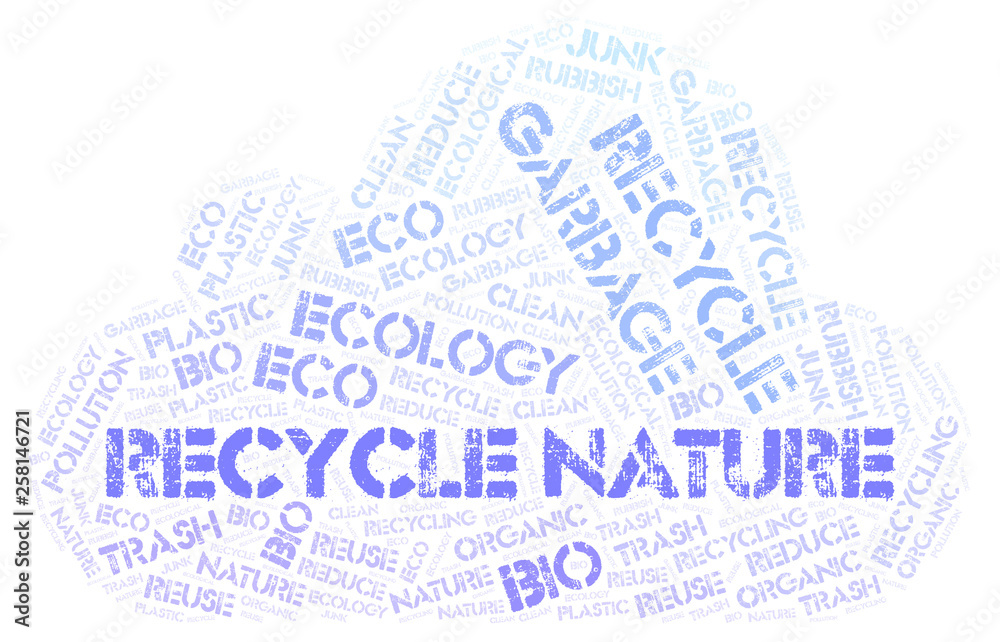 Obraz premium Recycle Nature word cloud.