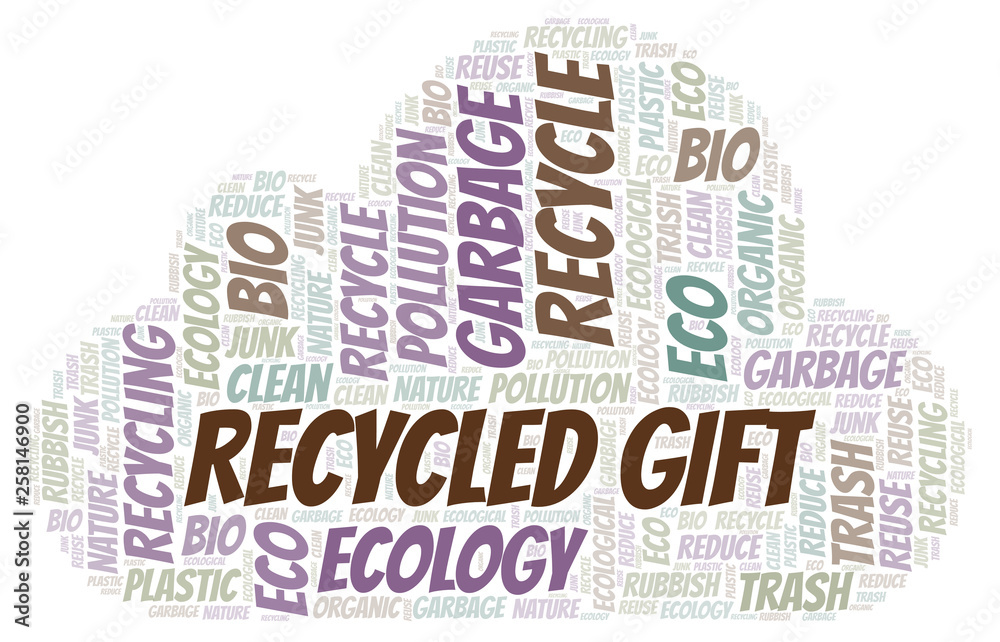 Recycled Gift word cloud.