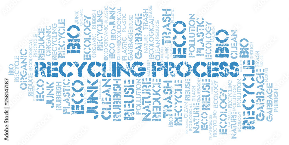 Fototapeta premium Recycling Process word cloud.