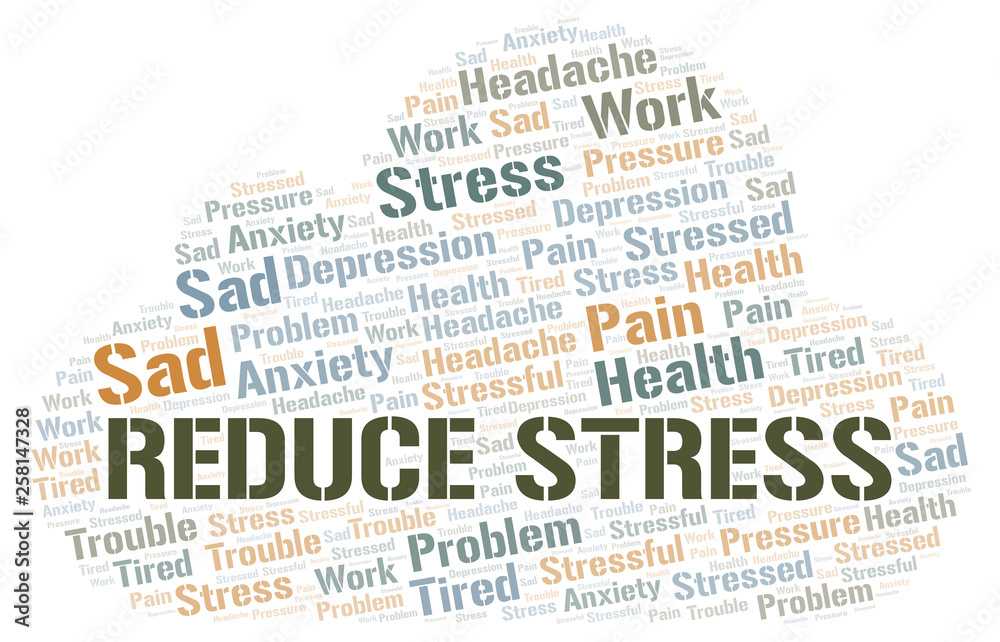 Reduce Stress word cloud.