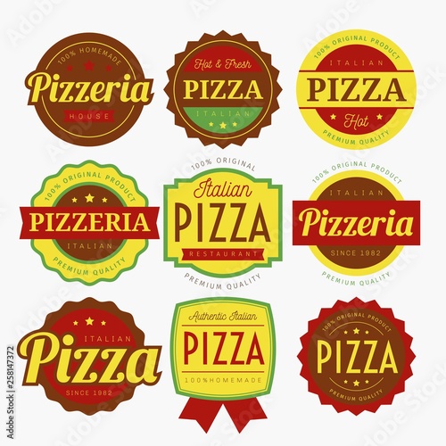 PIZZA LABELS VECTOR