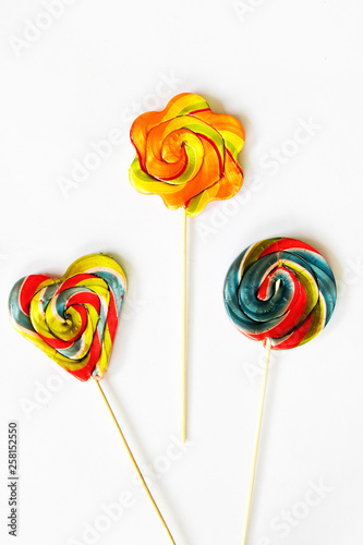 Wallpaper Mural Set of colorful lollipops isolated on white background. Torontodigital.ca