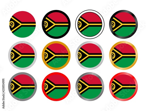 Vanuatu state flag in globes © Stanislaus Horus