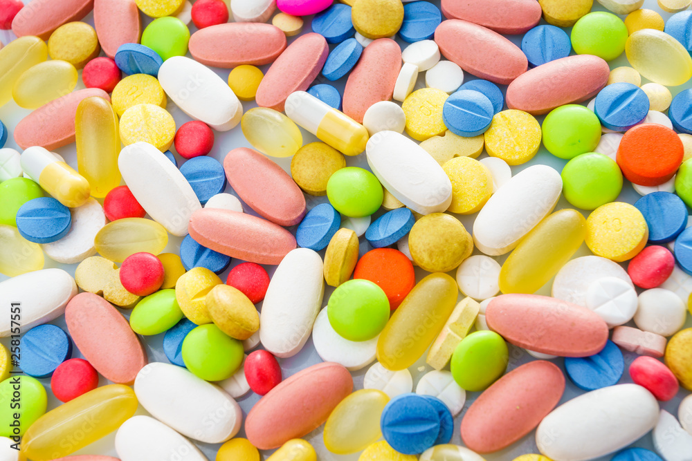 A lot of colorful medication and pills A lot of colorful medication and pills