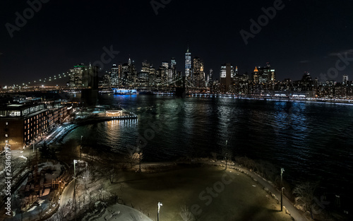new york city skyline at night
