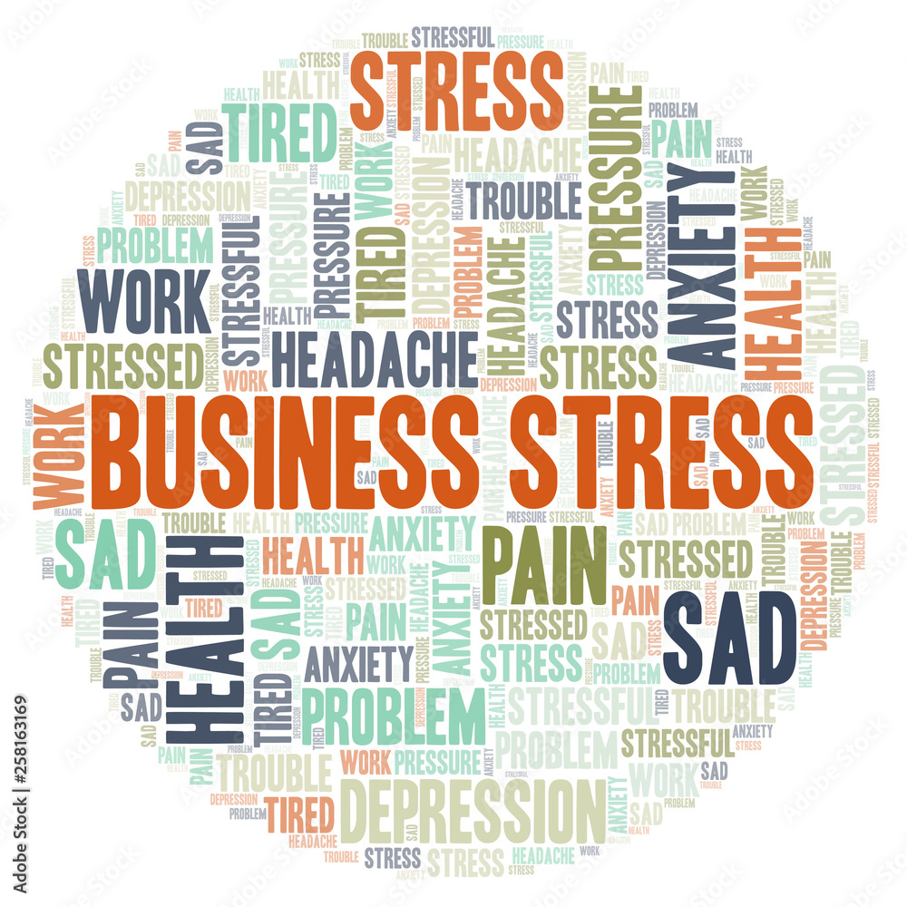 Fototapeta premium Business Stress word cloud.