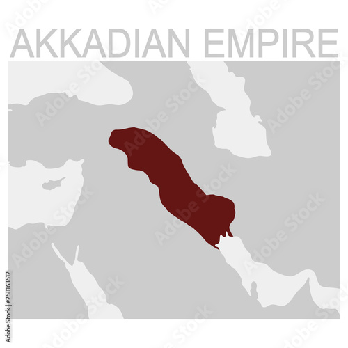 vector map of the Akkadian Empire