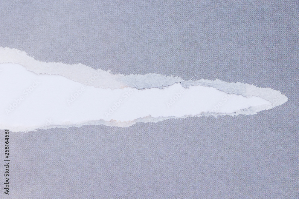 Ragged edge of gray paper on white surface. Empty background. Ragged edge of gray paper on white surface. Empty background.