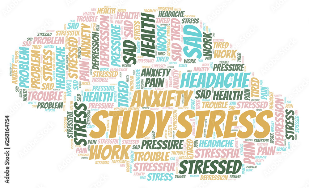 Obraz premium Study Stress word cloud.