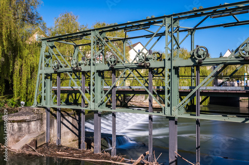 Backnaner Biegelwehr mit Brücke