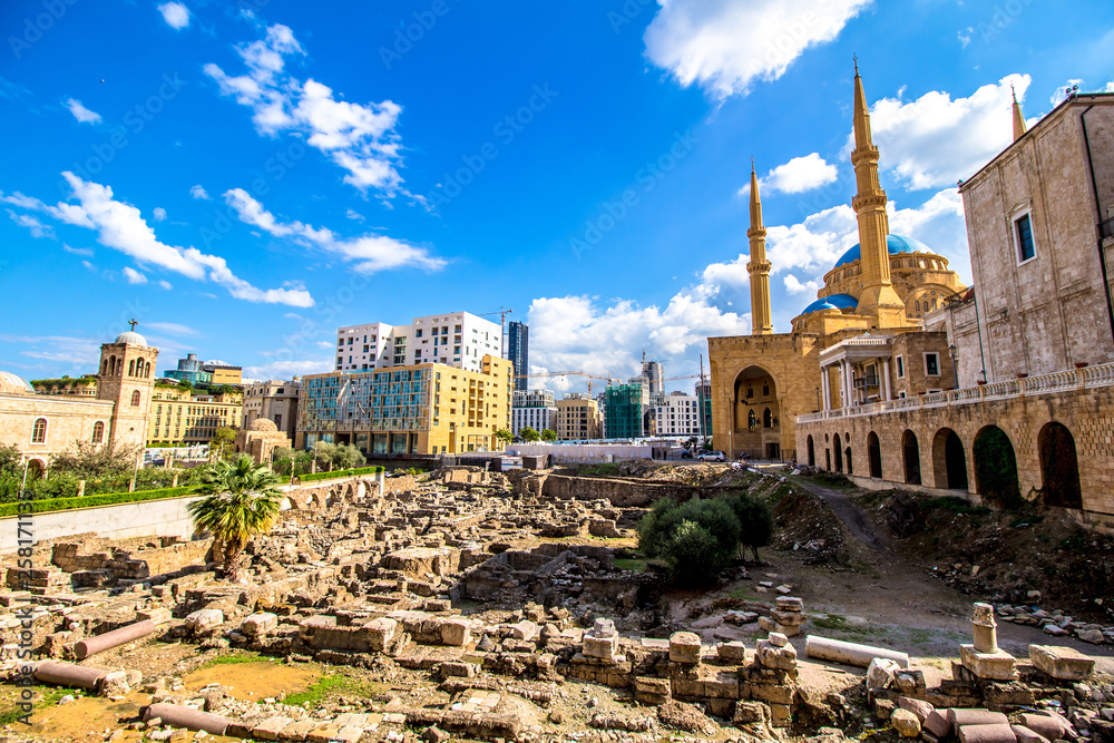 Urban view of Beirut in Lebanon