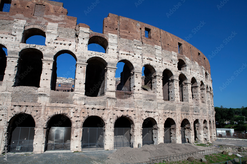 The ruins of the Flavian amphitheater