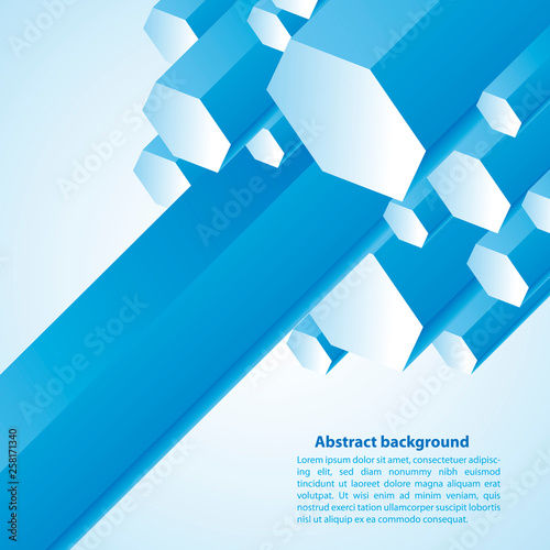 Blue cristal. Vector illustration for your business presentation