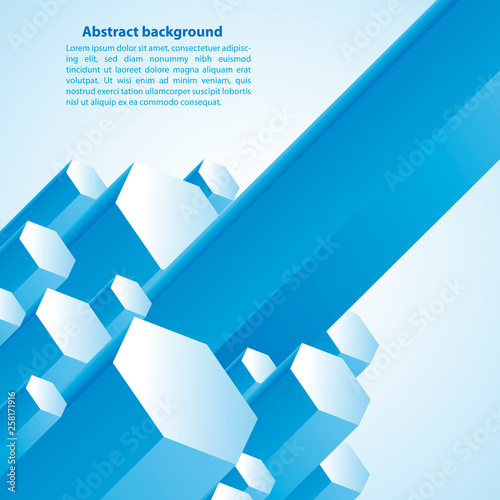 Blue cristal. Vector illustration for your business presentation