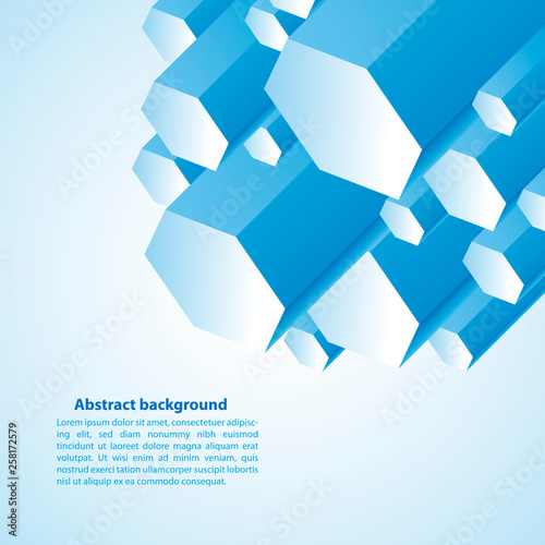 Blue cristal. Vector illustration for your business presentation