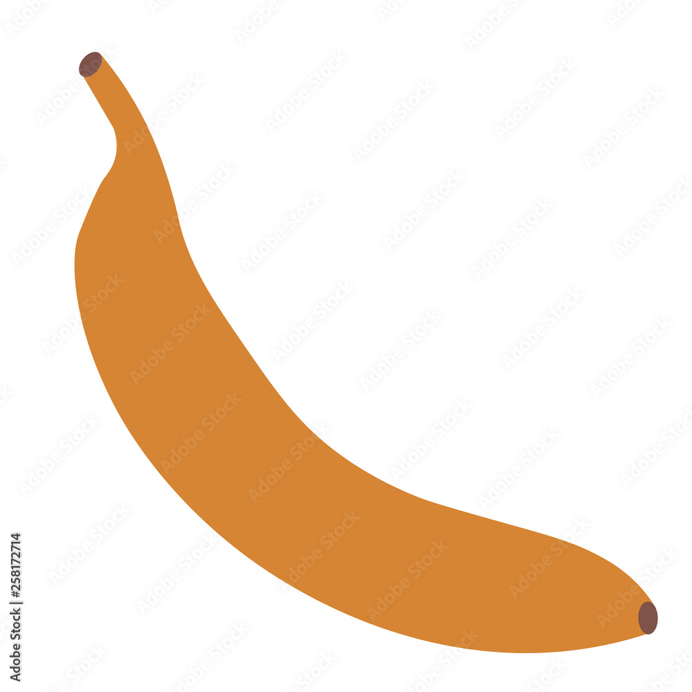 Banana flat illustration on white Banana flat illustration on white
