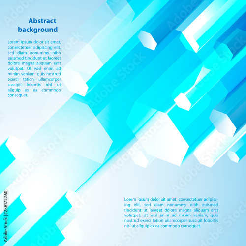 Blue cristal. Vector illustration for your business presentation