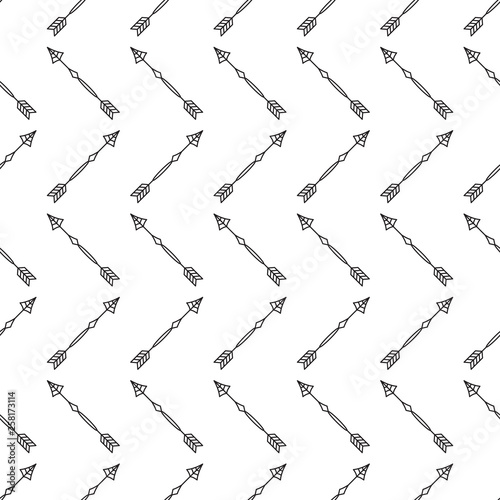 Zig zag arrows seamless pattern on white background